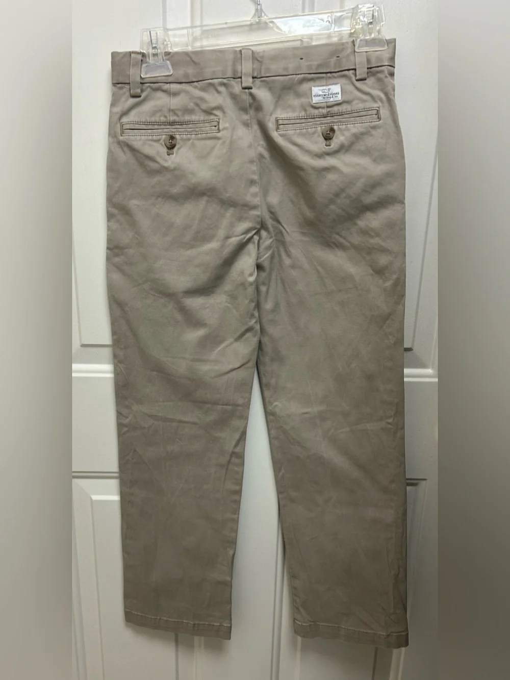 Vineyard Vines Boys Straight Chino Pants in Khaki